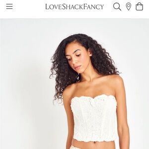 NWT LoveShack Fancy Arno Bustier